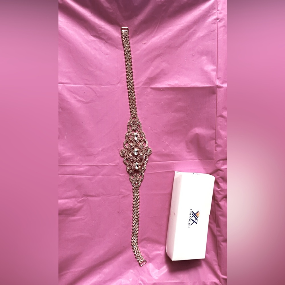 Beautiful wedding dress belt RoseGold color